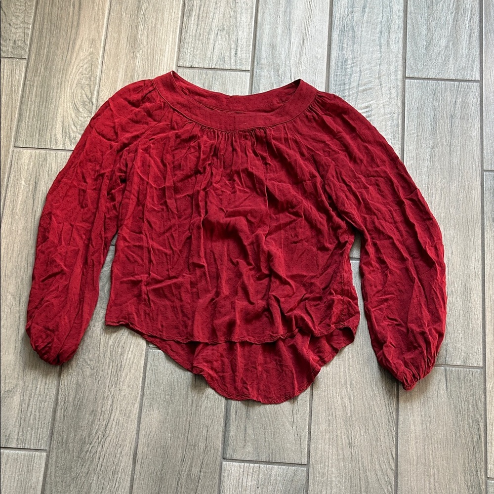 Chic Burgundy Women's Blouse